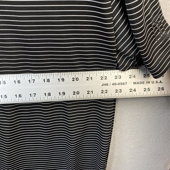 PGA‎ Tour Polo Shirt Mens XXL Black Stripe Lightweight Golf Short Sleeve 2XL - Picture 5 of 8